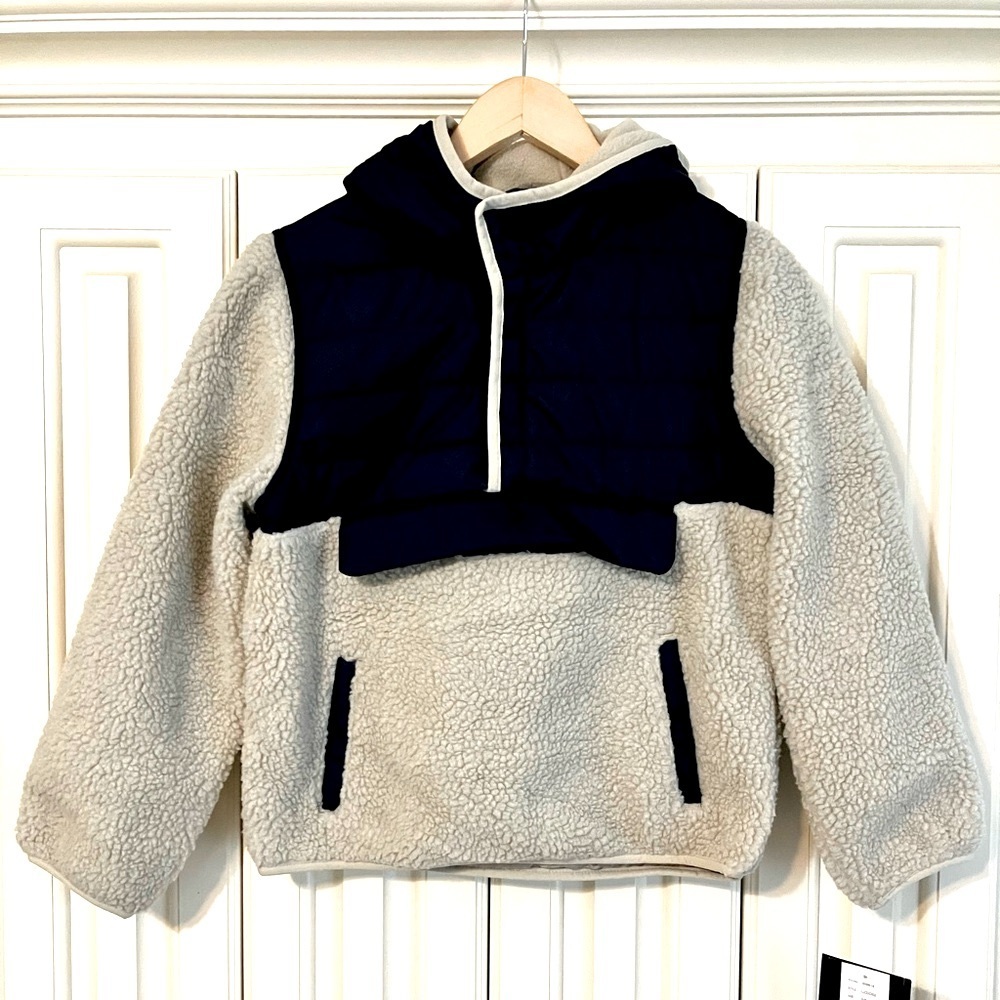 London Fog Half Zip Fleece‎ Sweatshirt Jacket Child Size S/8 NWT